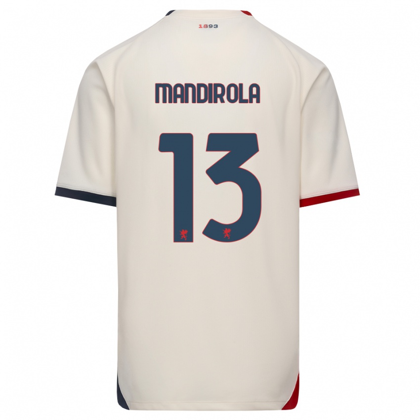 נשים Gabriele Mandirola #13 לבן מבריק אדום הרחק ג'רזי 2026/27 חולצה קצרה