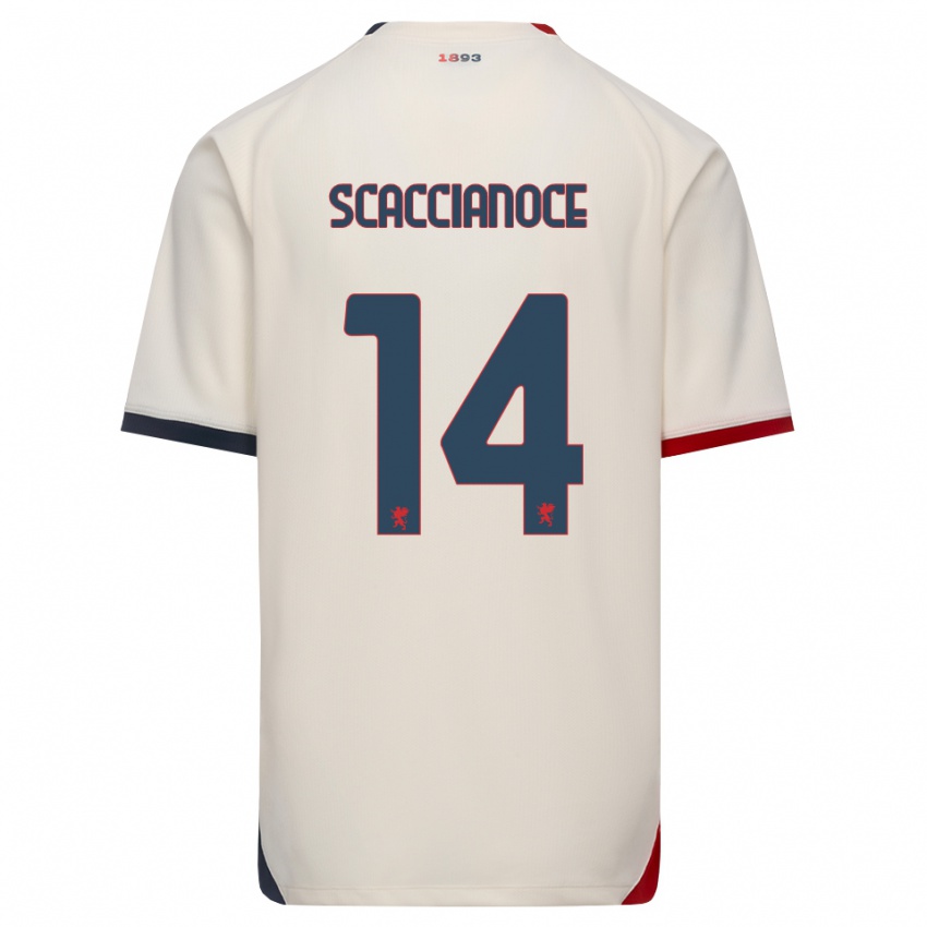 נשים Francesco Scaccianoce #14 לבן מבריק אדום הרחק ג'רזי 2026/27 חולצה קצרה