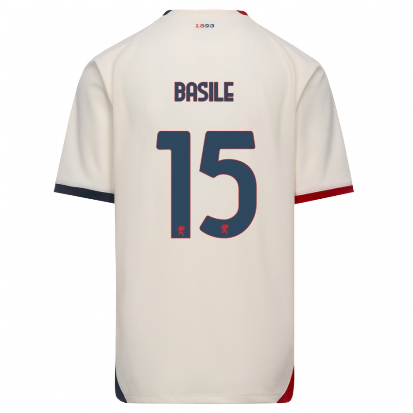 נשים Cosimo Basile #15 לבן מבריק אדום הרחק ג'רזי 2026/27 חולצה קצרה