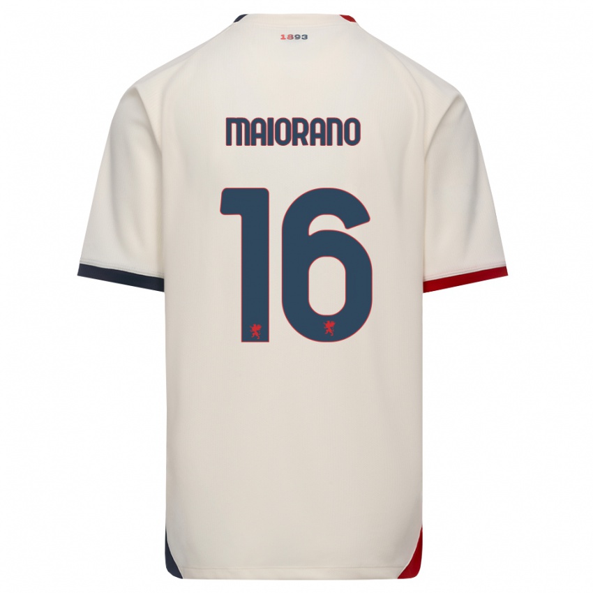נשים Francesco Maiorano #16 לבן מבריק אדום הרחק ג'רזי 2026/27 חולצה קצרה