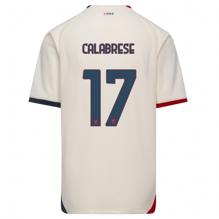 נשים Filippo Calabrese #17 לבן מבריק אדום הרחק ג'רזי 2026/27 חולצה קצרה