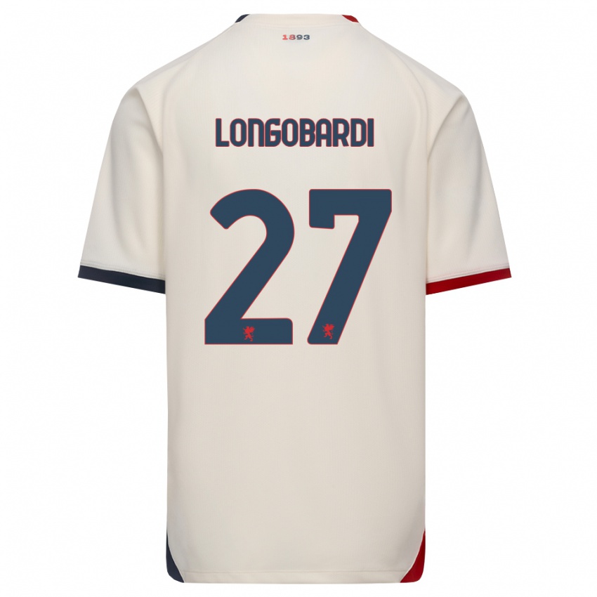 נשים Giovanni Longobardi #27 לבן מבריק אדום הרחק ג'רזי 2026/27 חולצה קצרה