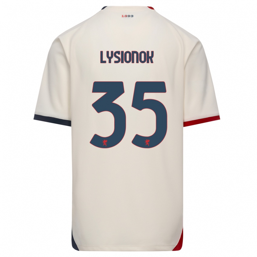 נשים Ernestas Lysionok #35 לבן מבריק אדום הרחק ג'רזי 2026/27 חולצה קצרה