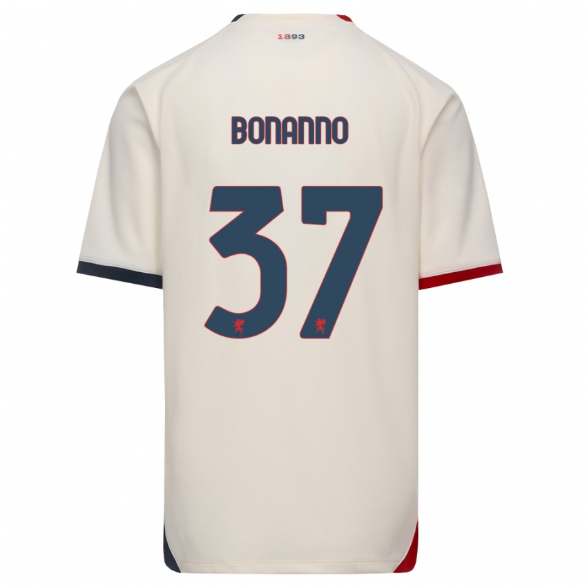 נשים Giuseppe Bonanno #37 לבן מבריק אדום הרחק ג'רזי 2026/27 חולצה קצרה