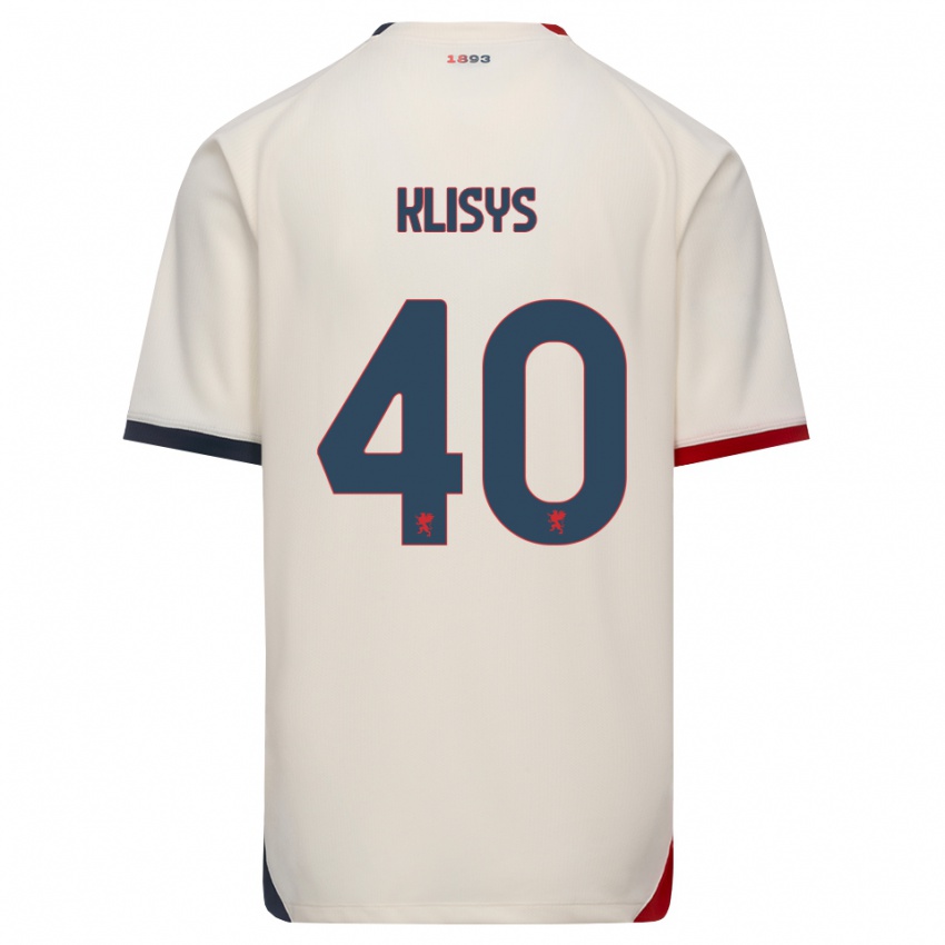 נשים Lukas Klisys #40 לבן מבריק אדום הרחק ג'רזי 2026/27 חולצה קצרה