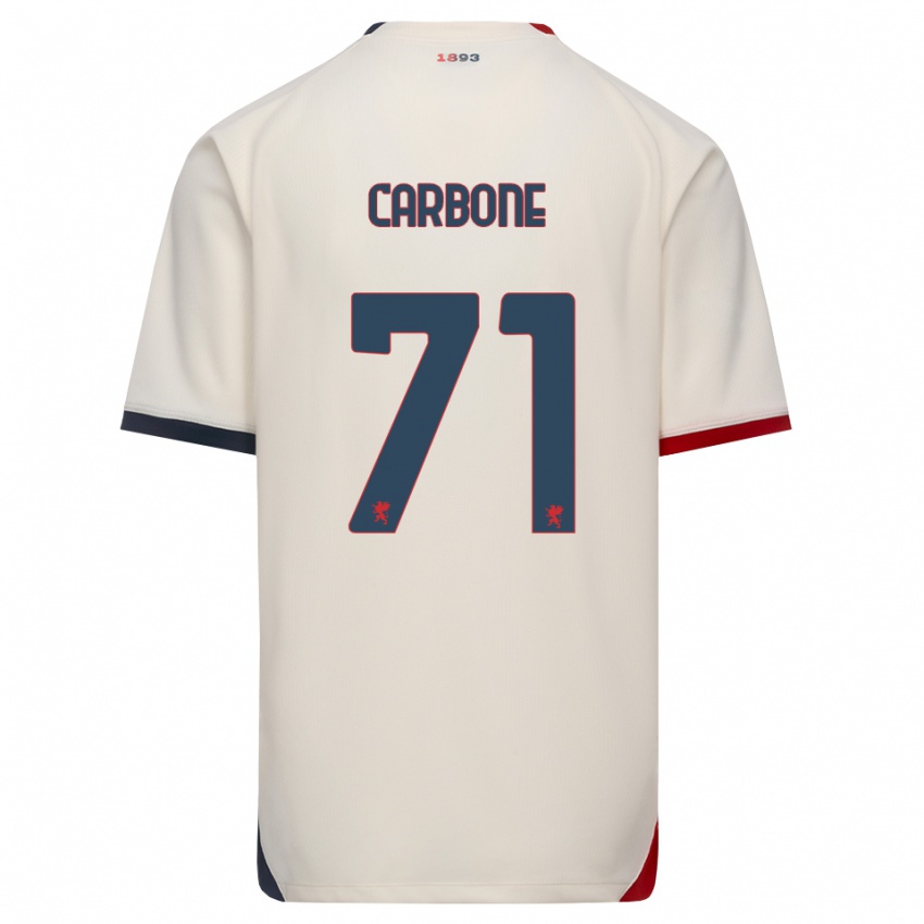 נשים Filippo Carbone #71 לבן מבריק אדום הרחק ג'רזי 2026/27 חולצה קצרה