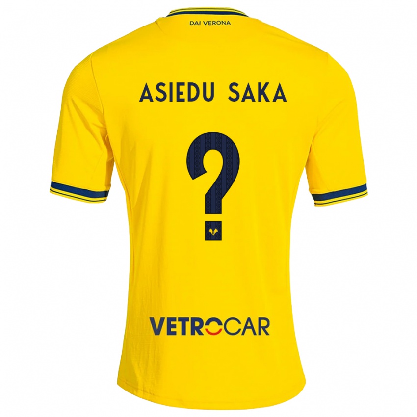 נשים Benedict Asiedu Saka #0 צהוב אדום הרחק ג'רזי 2026/27 חולצה קצרה