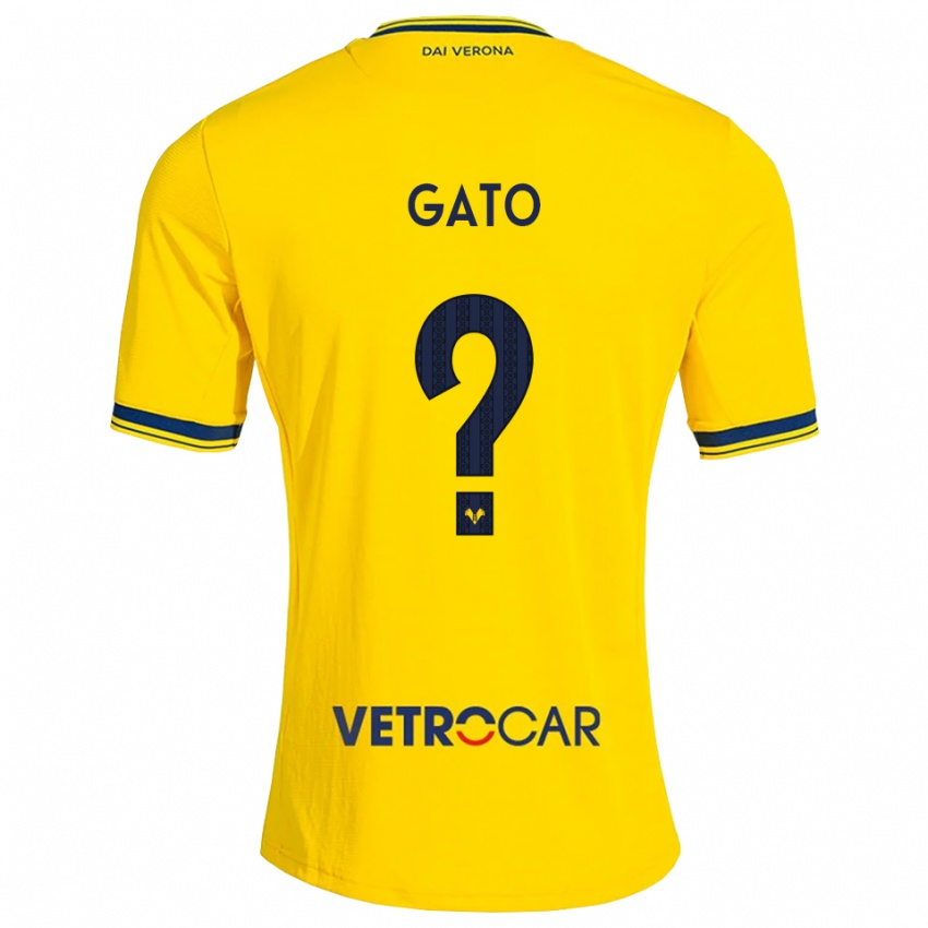 נשים Denzel Gato #0 צהוב אדום הרחק ג'רזי 2026/27 חולצה קצרה