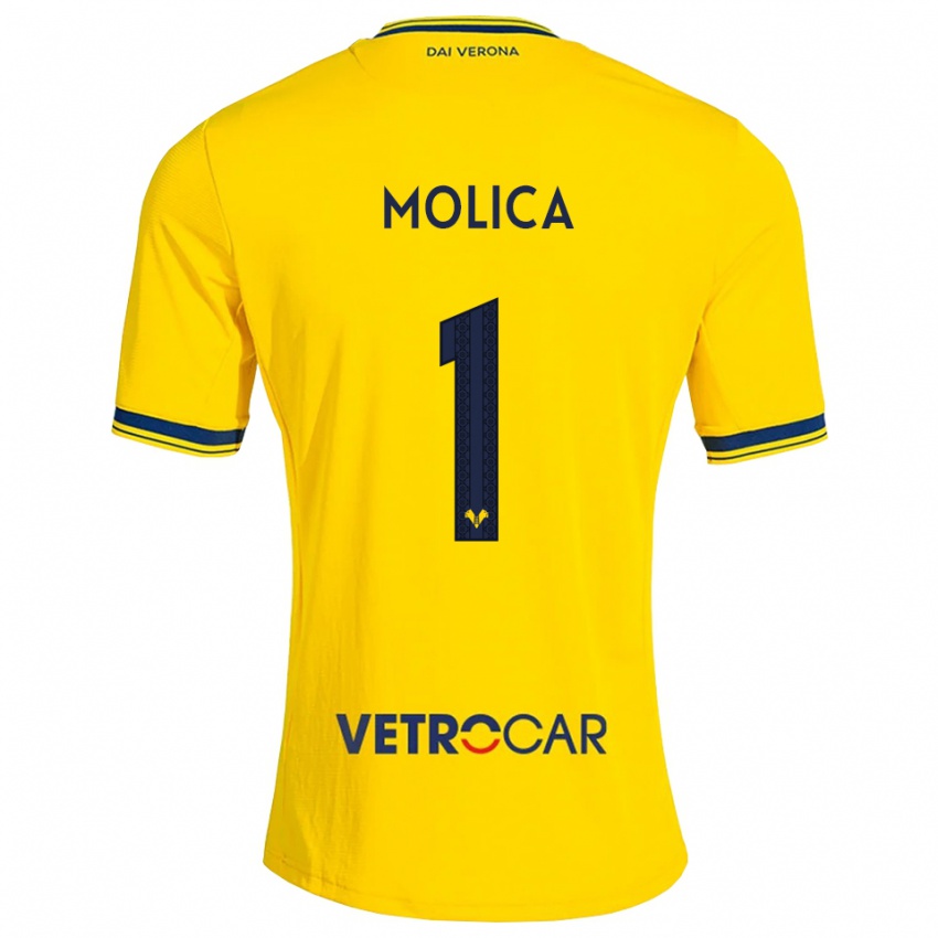 נשים Francesco Molica #1 צהוב אדום הרחק ג'רזי 2026/27 חולצה קצרה