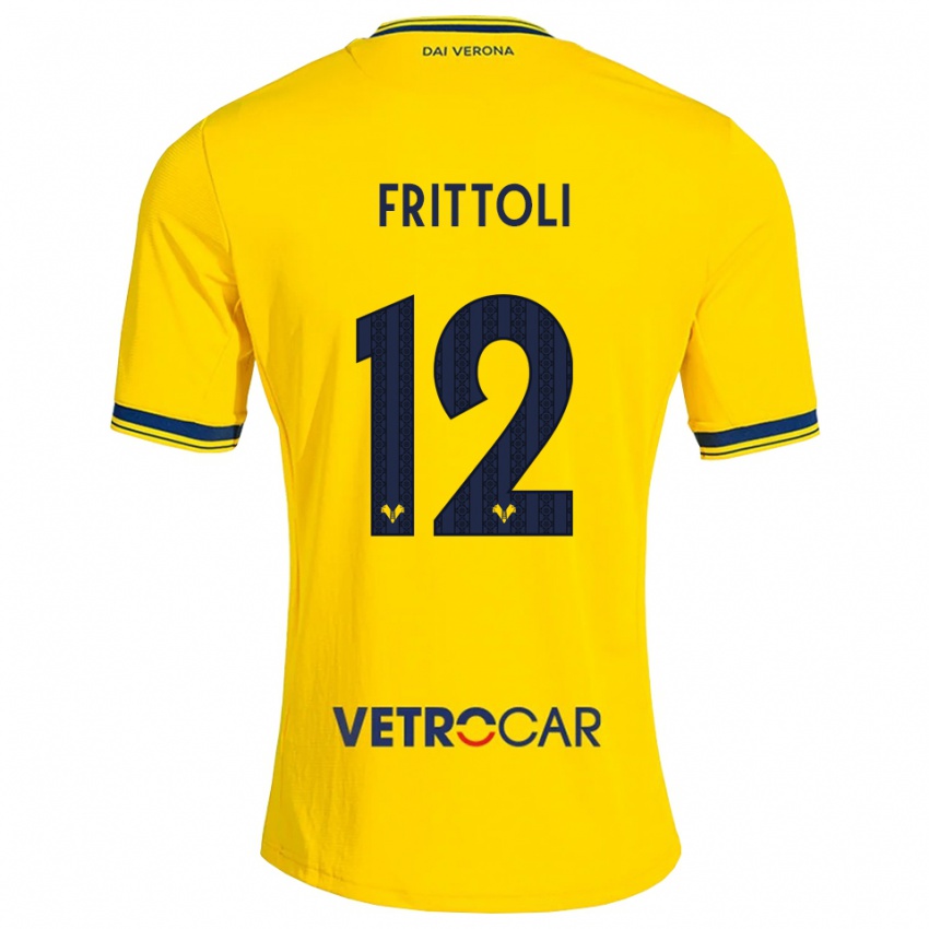 נשים Riccardo Frittoli #12 צהוב אדום הרחק ג'רזי 2026/27 חולצה קצרה