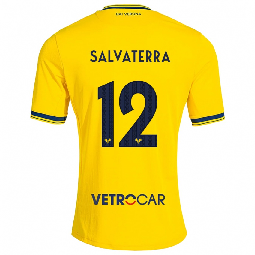 נשים Cristian Salvaterra #12 צהוב אדום הרחק ג'רזי 2026/27 חולצה קצרה