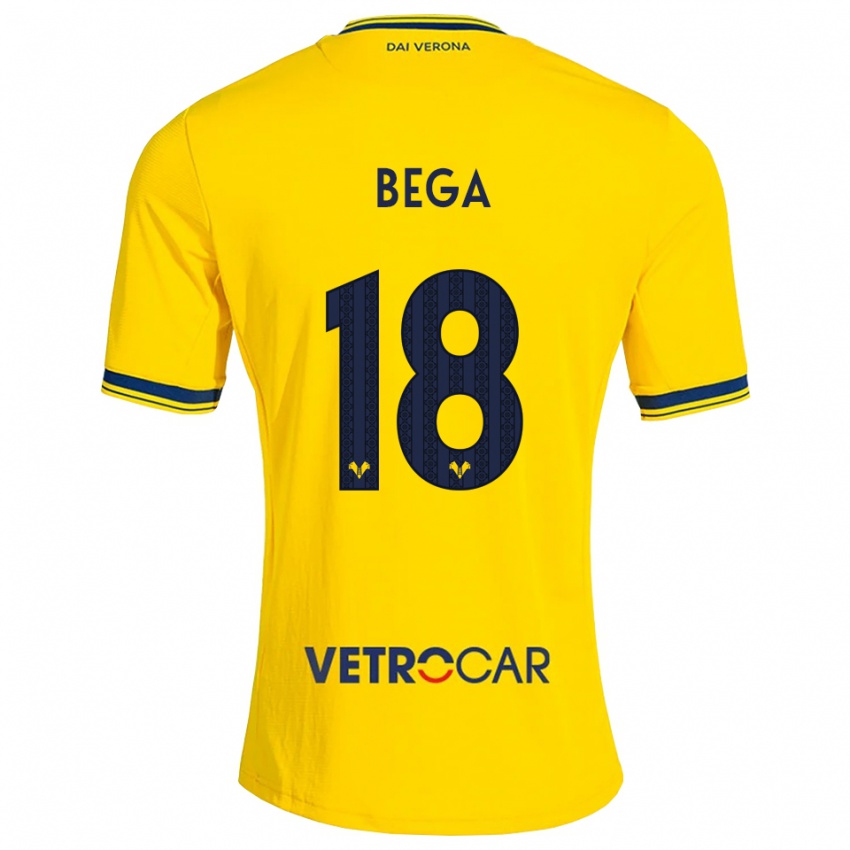נשים Leorat Bega #18 צהוב אדום הרחק ג'רזי 2026/27 חולצה קצרה
