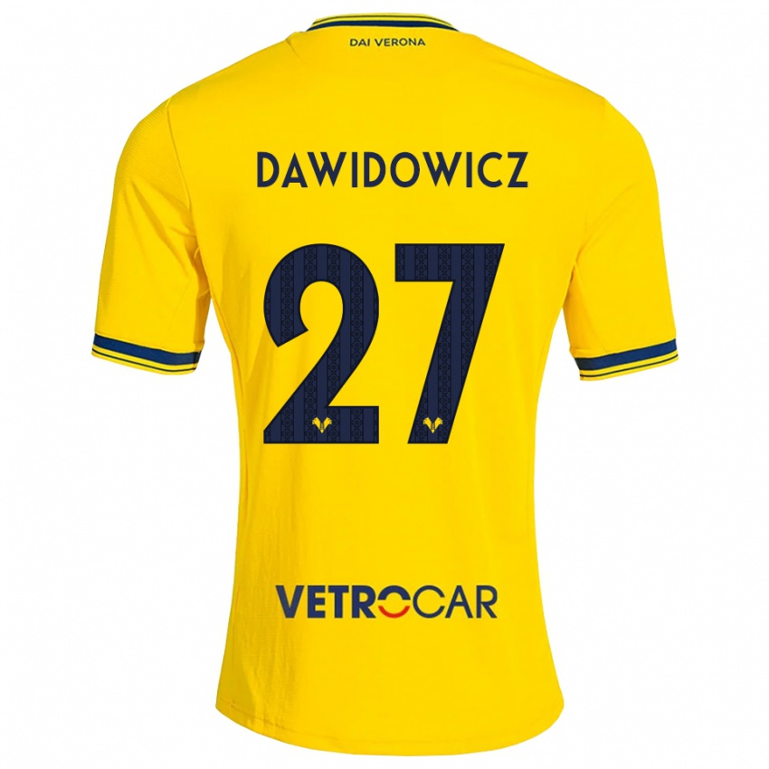 נשים פאבל דוידוביץ' #27 צהוב אדום הרחק ג'רזי 2026/27 חולצה קצרה