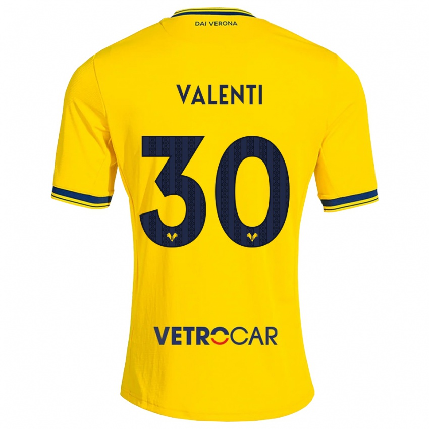 נשים פרנצ'סקו ולנטי #30 צהוב אדום הרחק ג'רזי 2026/27 חולצה קצרה