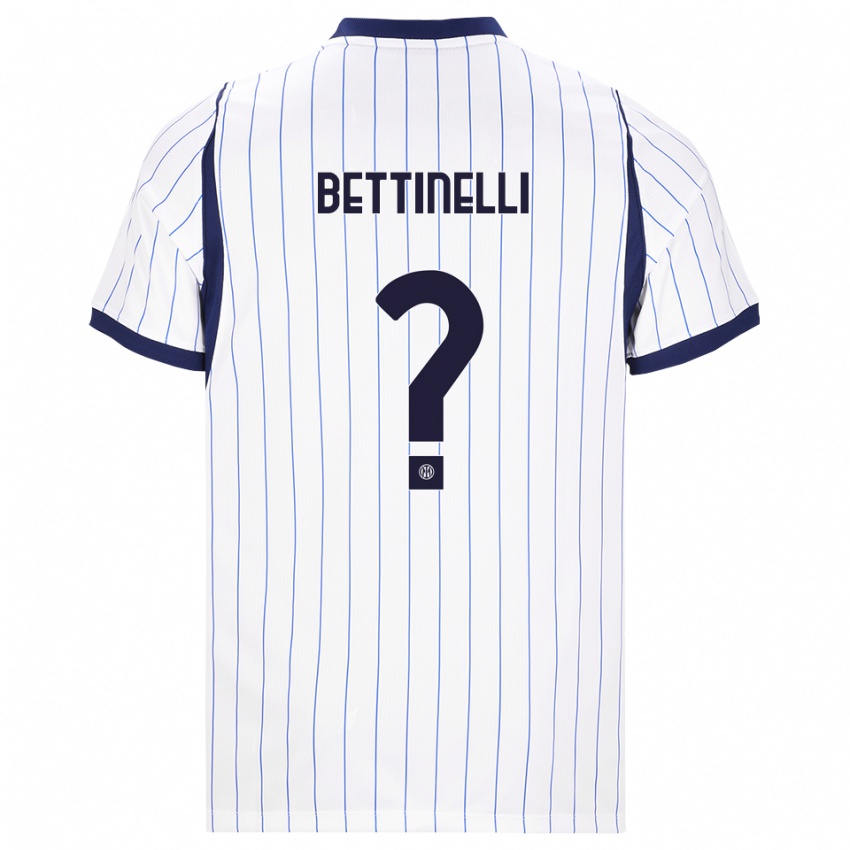 נשים Matias Bettinelli #0 לבן כחול כהה הרחק ג'רזי 2026/27 חולצה קצרה