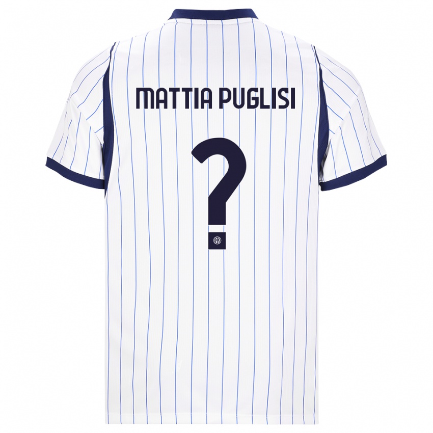 נשים Luca Mattia Puglisi #0 לבן כחול כהה הרחק ג'רזי 2026/27 חולצה קצרה