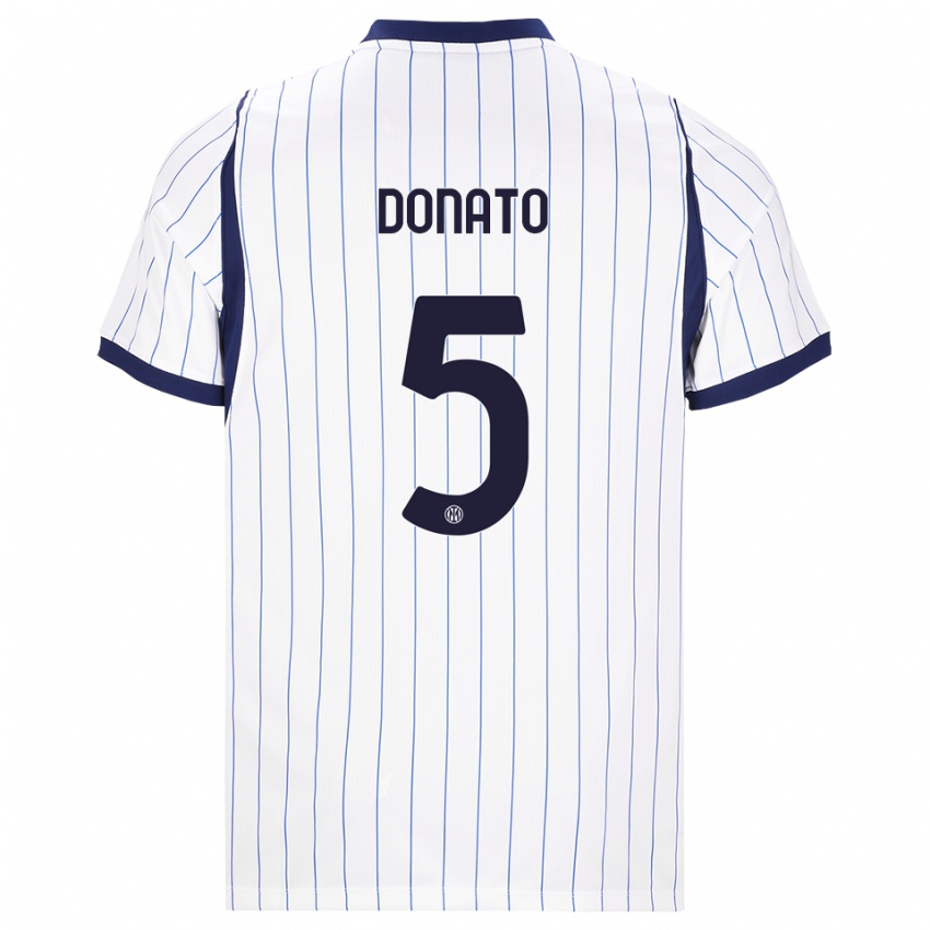 נשים Andrea Donato #5 לבן כחול כהה הרחק ג'רזי 2026/27 חולצה קצרה