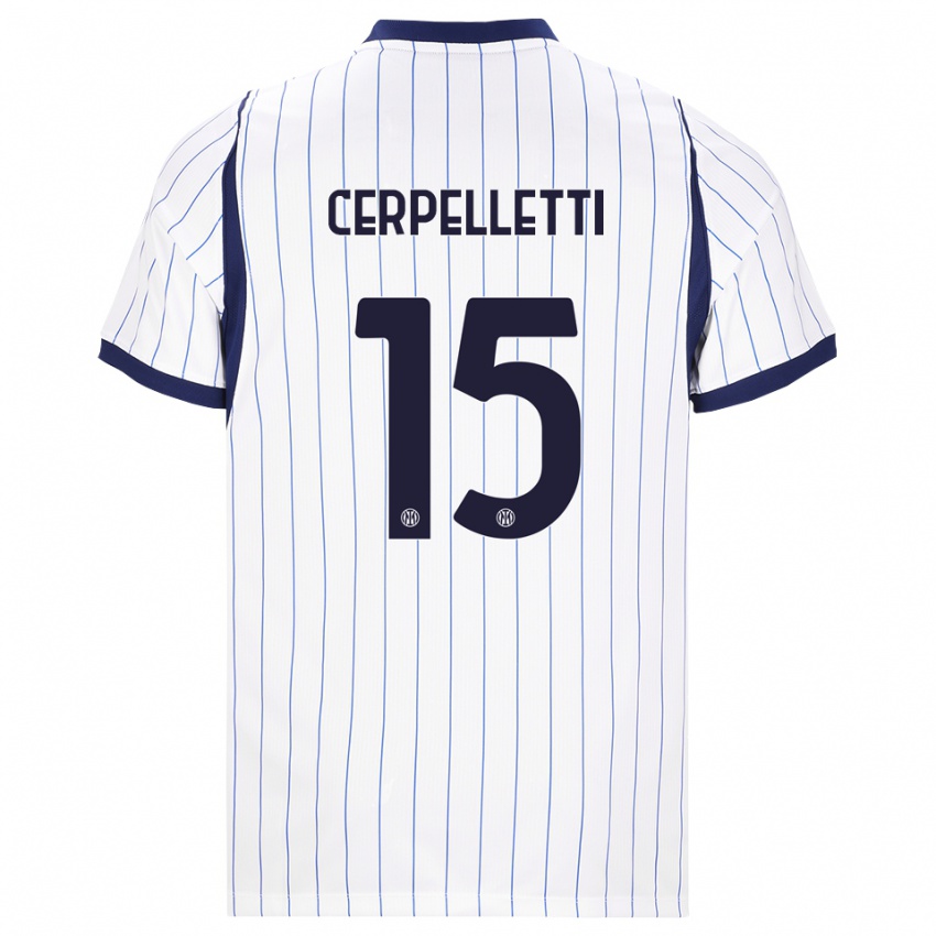 נשים Filippo Cerpelletti #15 לבן כחול כהה הרחק ג'רזי 2026/27 חולצה קצרה