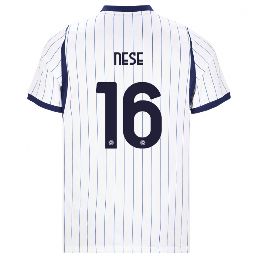 נשים Alessio Nese #16 לבן כחול כהה הרחק ג'רזי 2026/27 חולצה קצרה