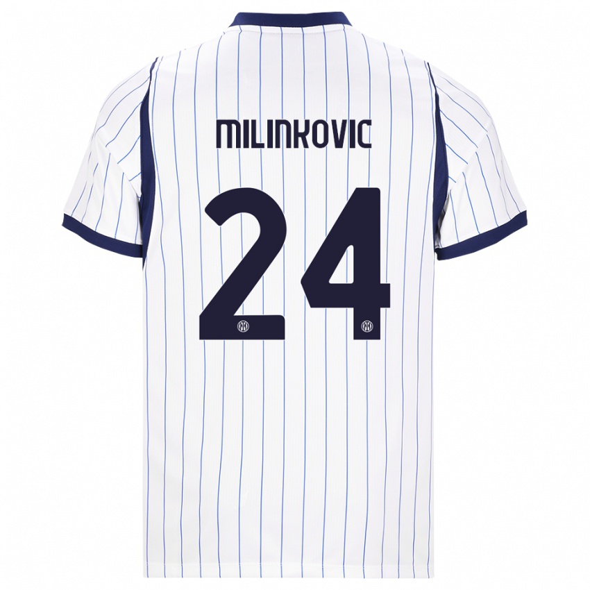 נשים Marija Milinković #24 לבן כחול כהה הרחק ג'רזי 2026/27 חולצה קצרה