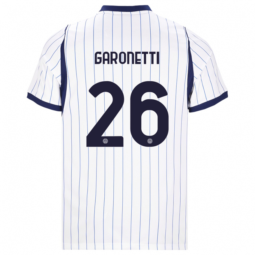 נשים Gabriele Garonetti #26 לבן כחול כהה הרחק ג'רזי 2026/27 חולצה קצרה