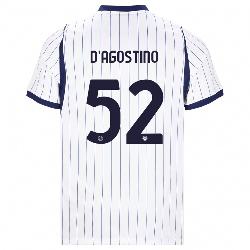 נשים Giovanni D'agostino #52 לבן כחול כהה הרחק ג'רזי 2026/27 חולצה קצרה