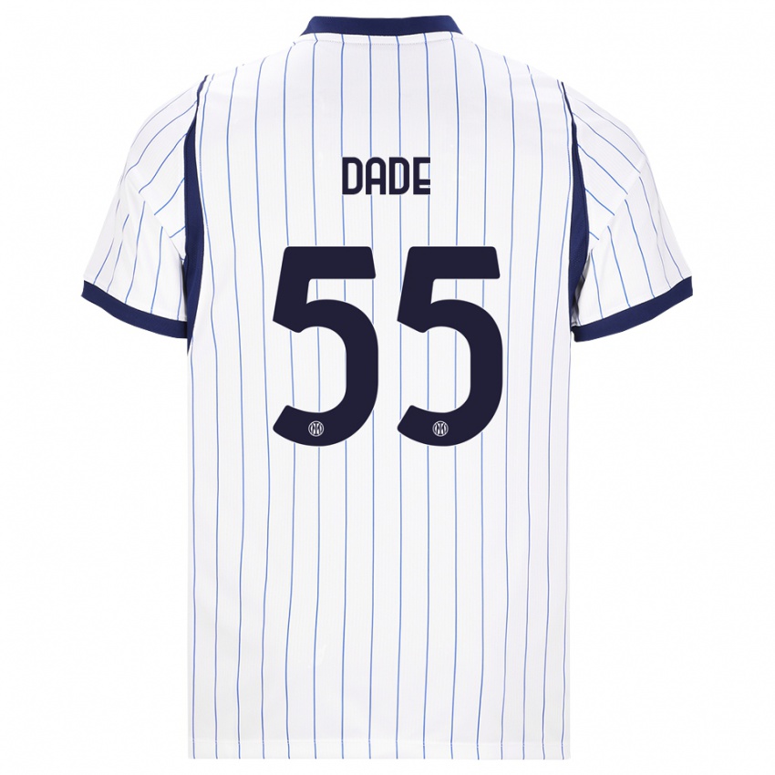 נשים Emmanuel Dade #55 לבן כחול כהה הרחק ג'רזי 2026/27 חולצה קצרה