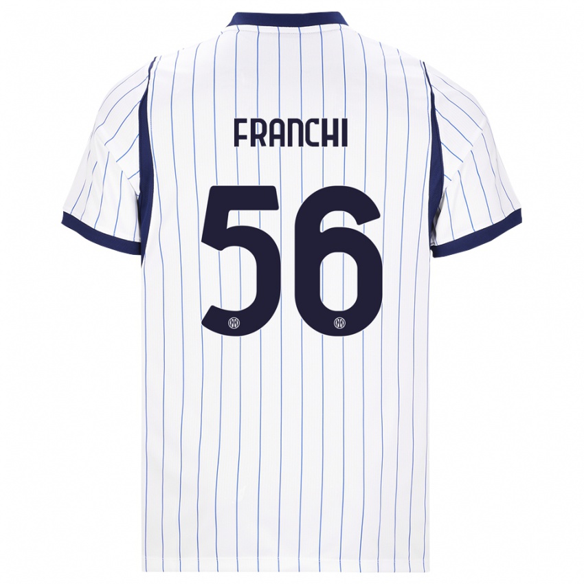 נשים Mirko Franchi #56 לבן כחול כהה הרחק ג'רזי 2026/27 חולצה קצרה