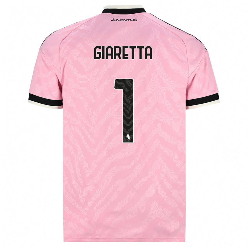 נשים Emanuele Giaretta #1 ורוד שחור הרחק ג'רזי 2026/27 חולצה קצרה