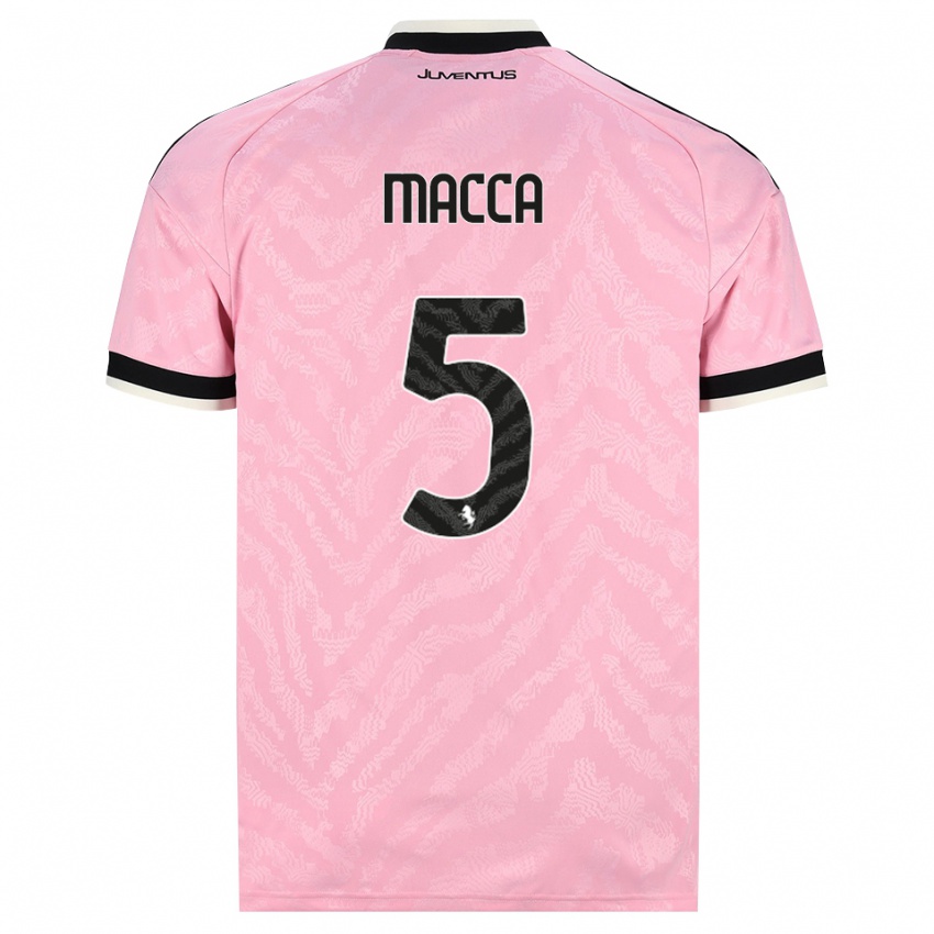 נשים Federico Macca #5 ורוד שחור הרחק ג'רזי 2026/27 חולצה קצרה