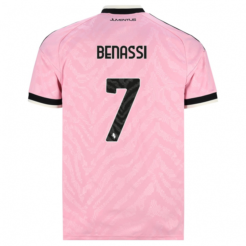 נשים Federico Benassi #7 ורוד שחור הרחק ג'רזי 2026/27 חולצה קצרה