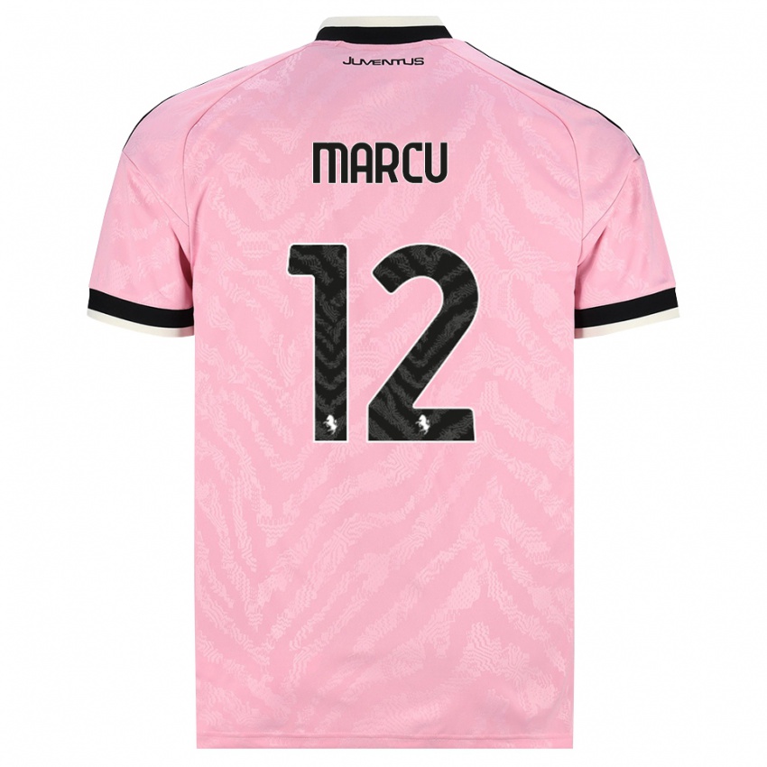 נשים Alessio Marcu #12 ורוד שחור הרחק ג'רזי 2026/27 חולצה קצרה