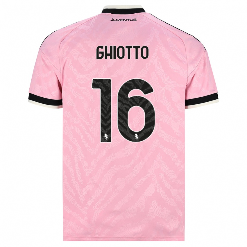 נשים Alessandro Ghiotto #16 ורוד שחור הרחק ג'רזי 2026/27 חולצה קצרה