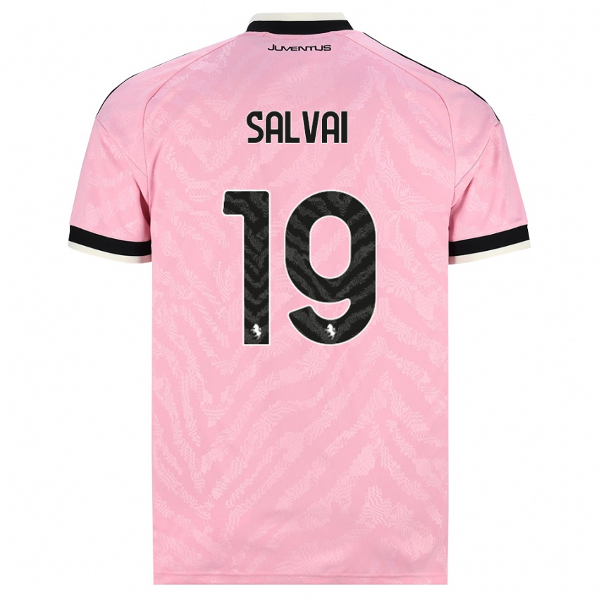 נשים Pietro Salvai #19 ורוד שחור הרחק ג'רזי 2026/27 חולצה קצרה