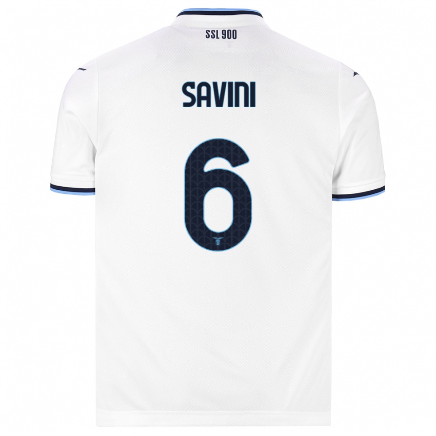 נשים Federica Savini #6 לבן כחול כהה הרחק ג'רזי 2026/27 חולצה קצרה