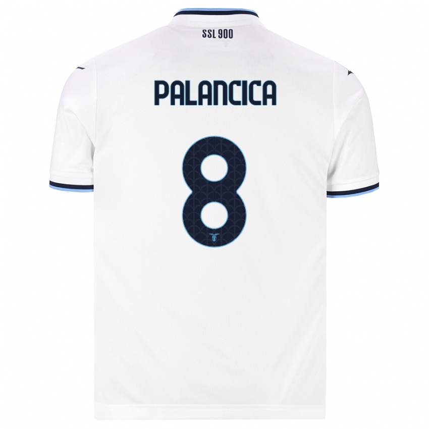 נשים Cristian Palancica #8 לבן כחול כהה הרחק ג'רזי 2026/27 חולצה קצרה