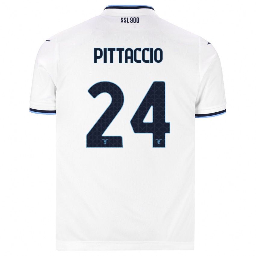 נשים Francesca Pittaccio #24 לבן כחול כהה הרחק ג'רזי 2026/27 חולצה קצרה