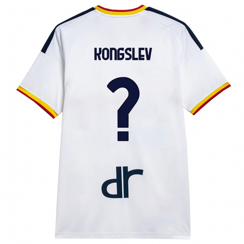 נשים Frederik Kongslev #0 לבן צהוב אדום הרחק ג'רזי 2026/27 חולצה קצרה