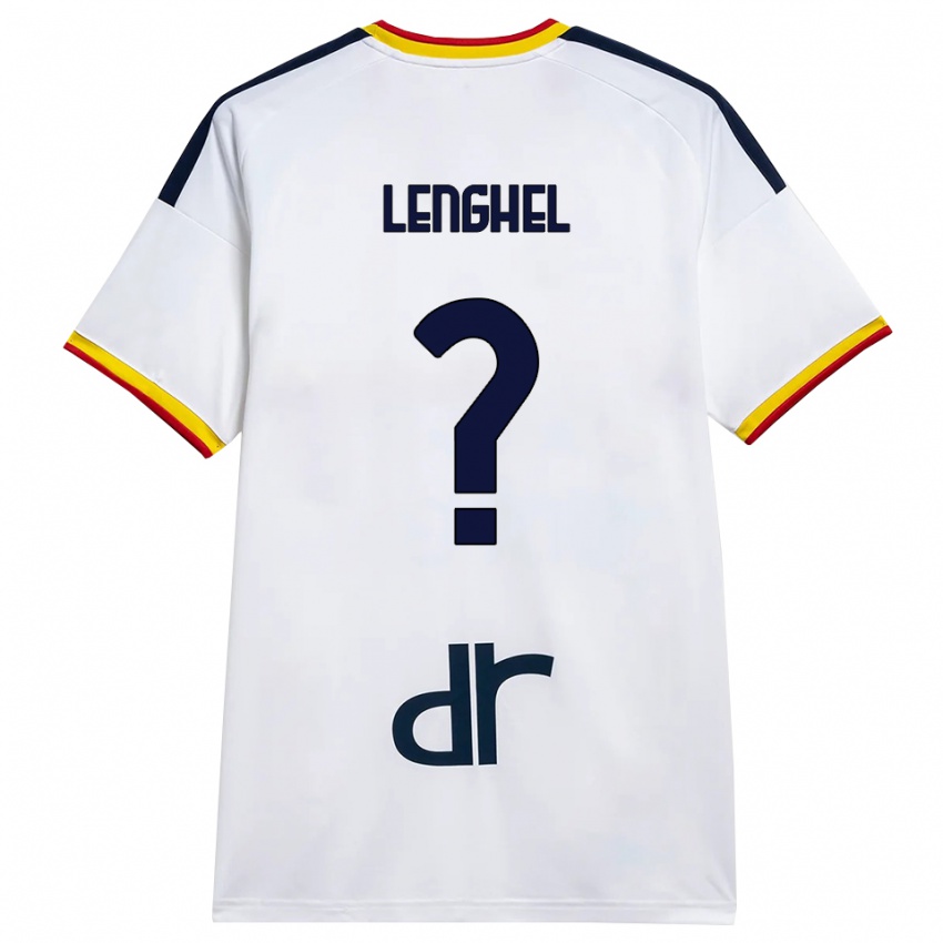 נשים Edmond Lenghel #0 לבן צהוב אדום הרחק ג'רזי 2026/27 חולצה קצרה