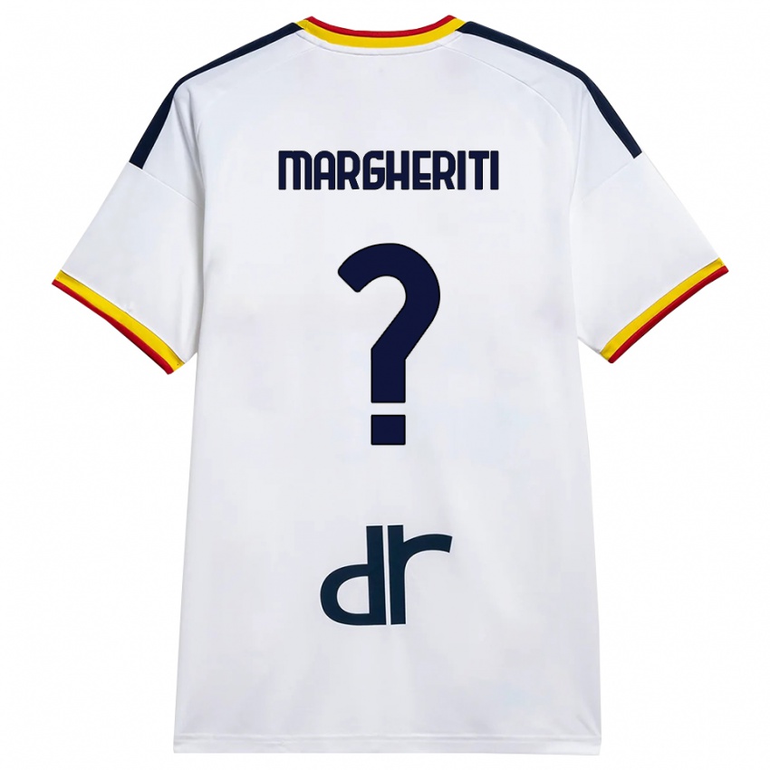 נשים Filippo Margheriti #0 לבן צהוב אדום הרחק ג'רזי 2026/27 חולצה קצרה