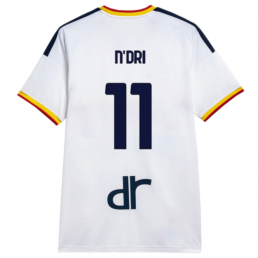 נשים Konan N’dri #11 לבן צהוב אדום הרחק ג'רזי 2026/27 חולצה קצרה