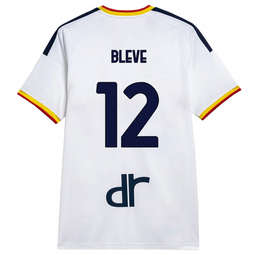 נשים Daniele Bleve #12 לבן צהוב אדום הרחק ג'רזי 2026/27 חולצה קצרה