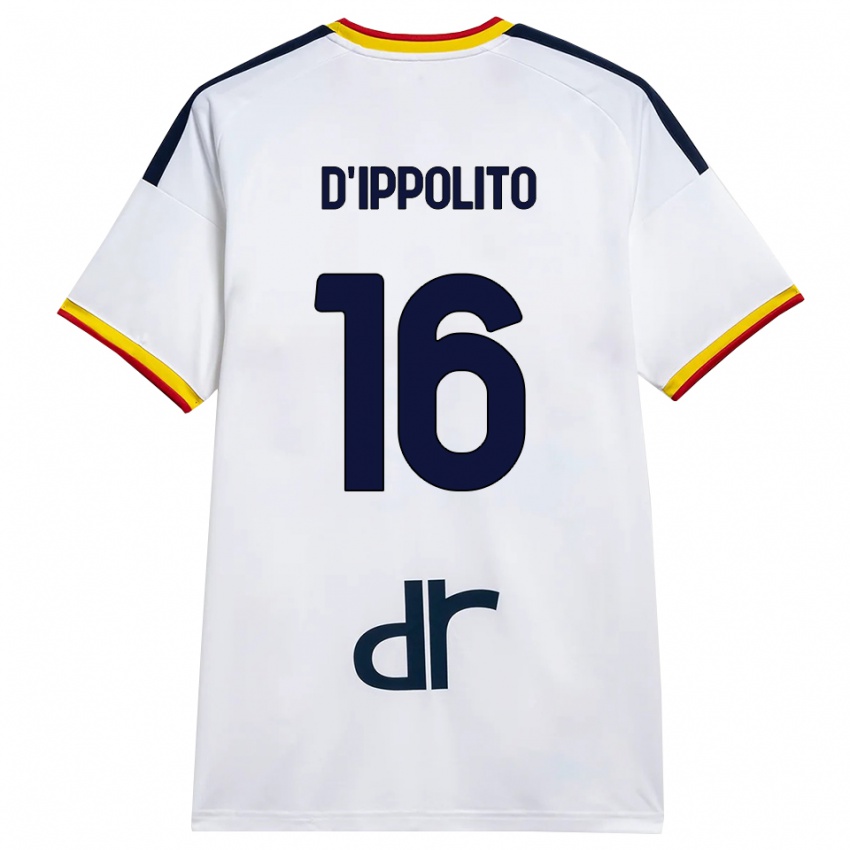 נשים Nicola D'ippolito #16 לבן צהוב אדום הרחק ג'רזי 2026/27 חולצה קצרה