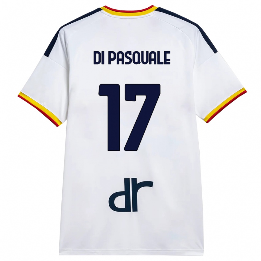 נשים Alessandro Di Pasquale #17 לבן צהוב אדום הרחק ג'רזי 2026/27 חולצה קצרה