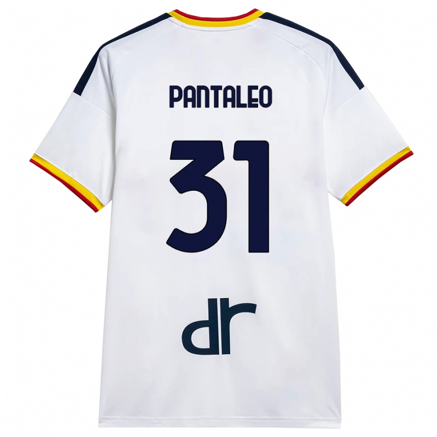 נשים Dario Pantaleo #31 לבן צהוב אדום הרחק ג'רזי 2026/27 חולצה קצרה