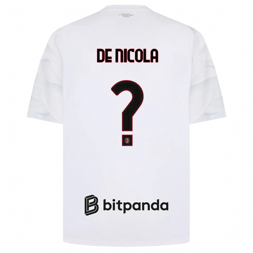 נשים Donato De Nicola #0 לבן אדום שחור הרחק ג'רזי 2026/27 חולצה קצרה