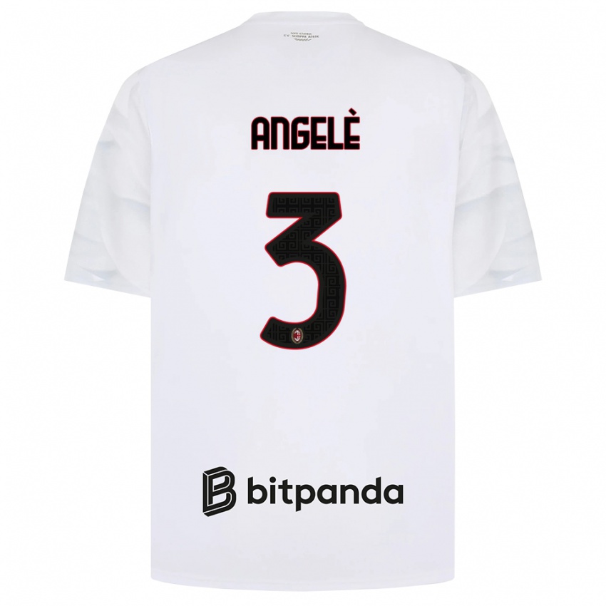 נשים Gregorio Angelè #3 לבן אדום שחור הרחק ג'רזי 2026/27 חולצה קצרה