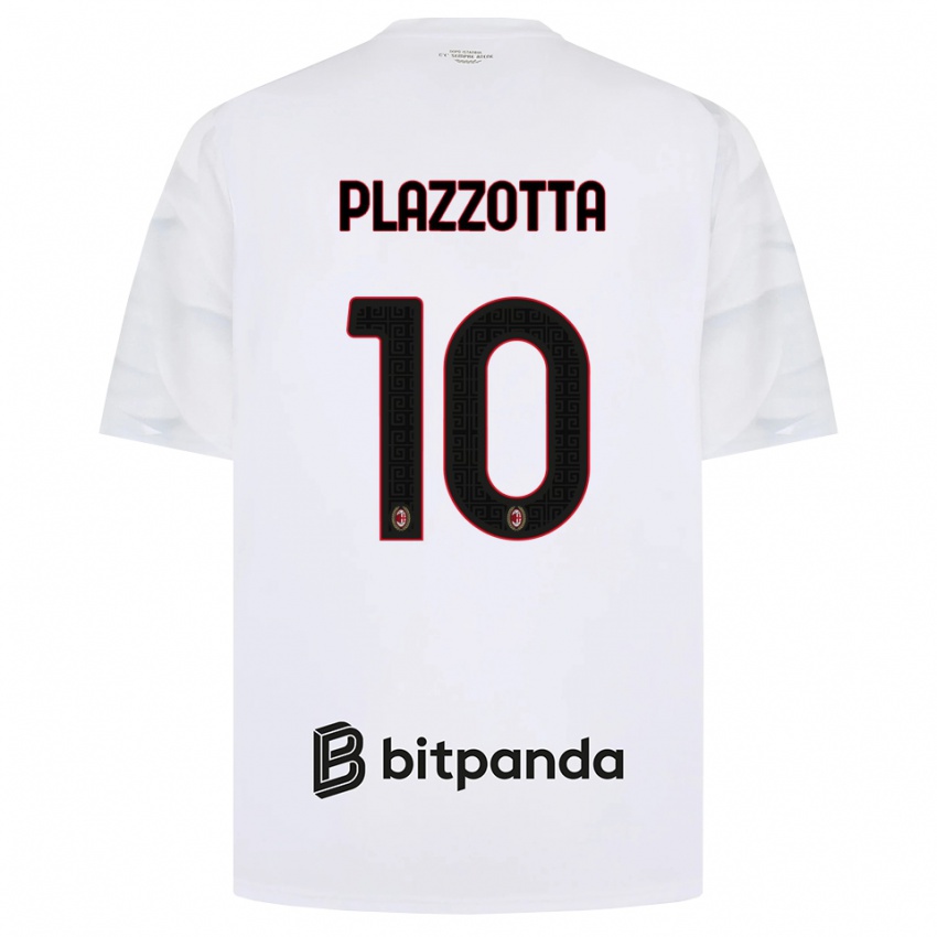נשים Filippo Plazzotta #10 לבן אדום שחור הרחק ג'רזי 2026/27 חולצה קצרה