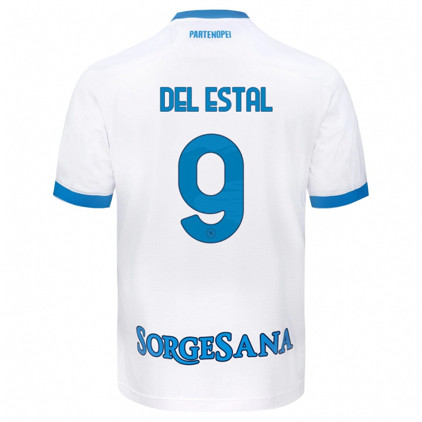 נשים Eli Del Estal #9 לבן כחול שמיים הרחק ג'רזי 2026/27 חולצה קצרה