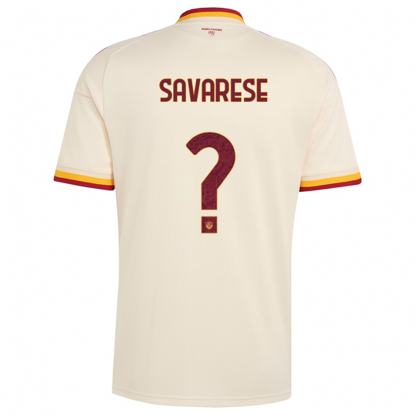 נשים Bruno Savarese #0 שמפניה אדום צהוב הרחק ג'רזי 2026/27 חולצה קצרה